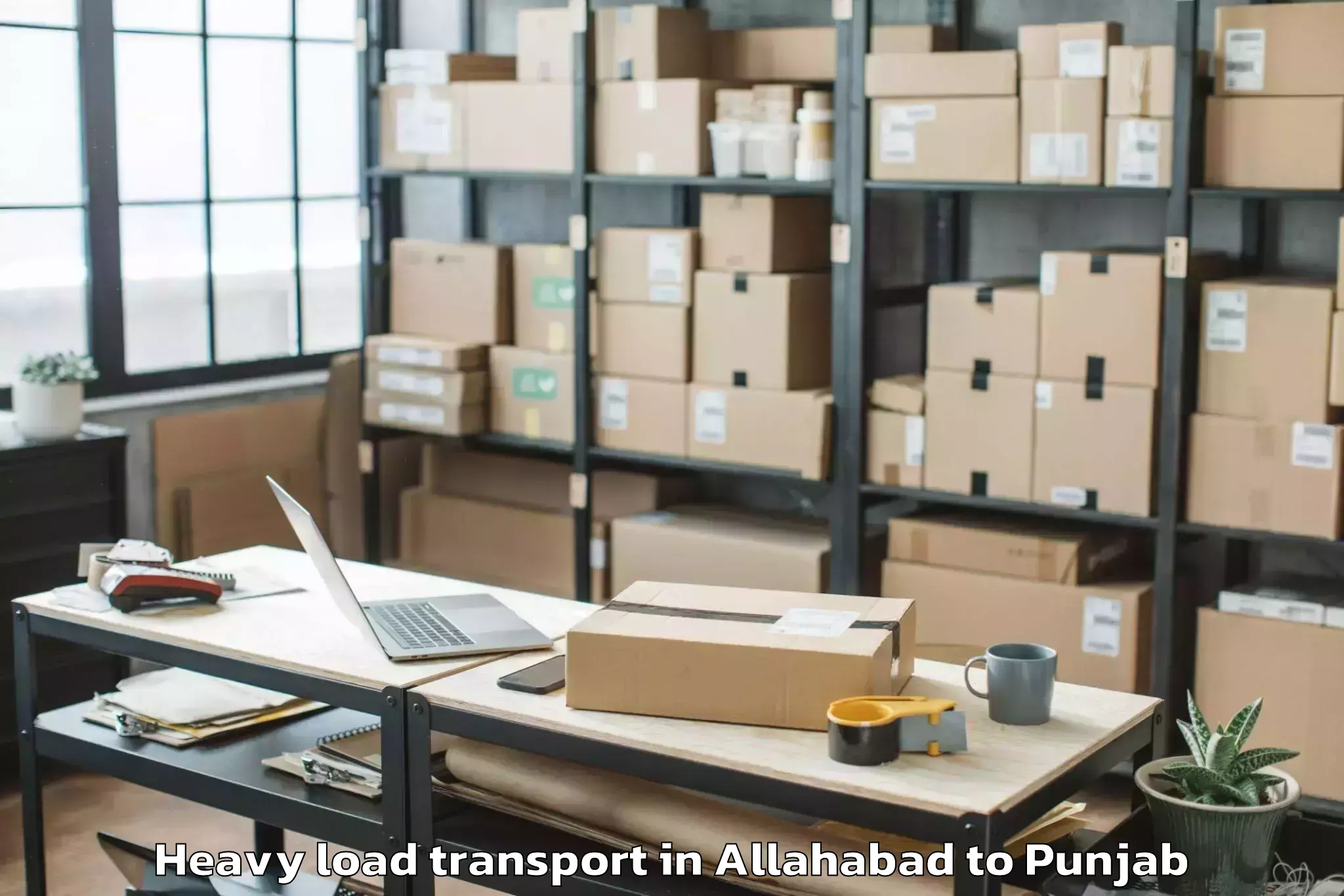 Professional Allahabad to Mukerian Heavy Load Transport